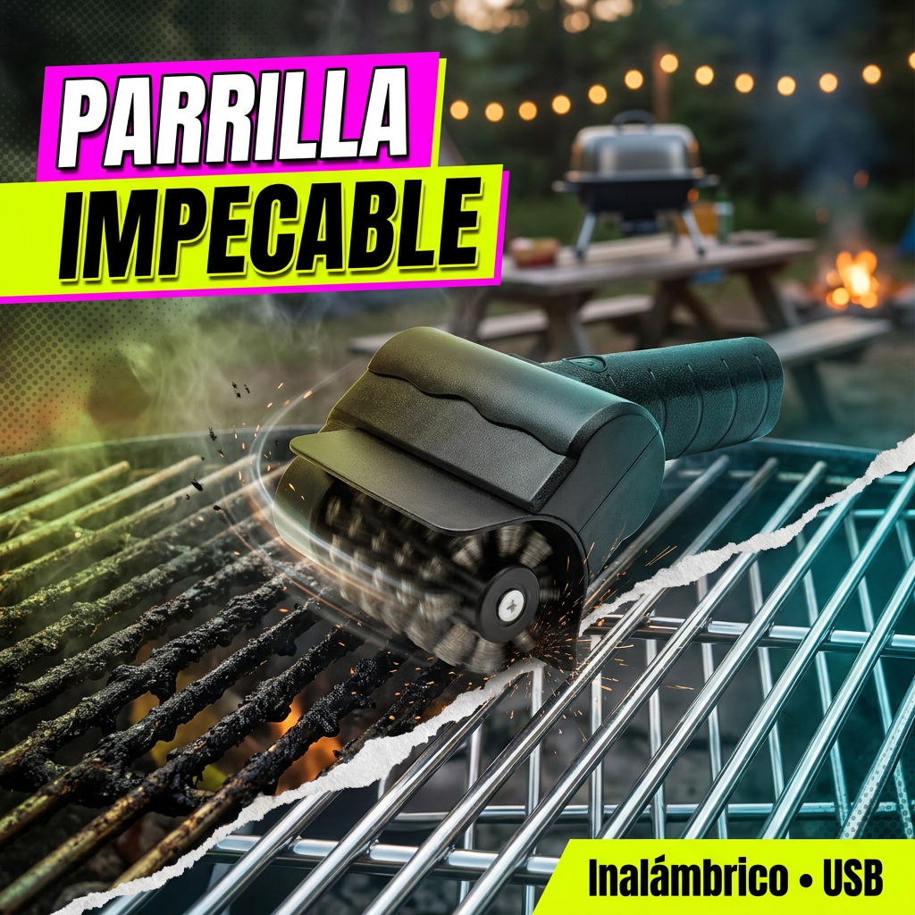 Cepillo limpiador parrilla inalambrico